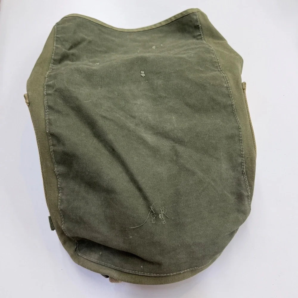 Vintage Military Surplus Canvas Field Backpack Olive Drab Rucksack Gorpcore Bag
